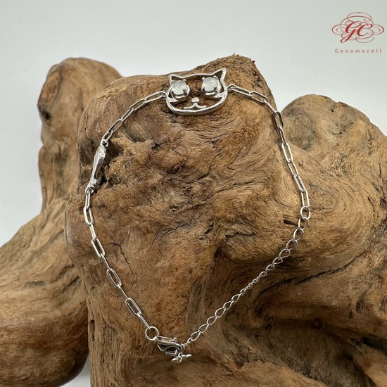 【肌容雪】天然緬甸A貨貓咪造型手鍊 編號268