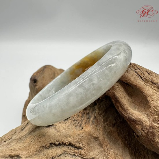 【肌容雪】天然緬甸A貨黃頭烏雞翡翠平安鐲 編號271(鐲圍57.8mm#18號)