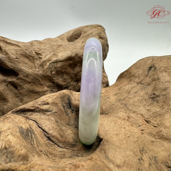 【肌容雪】天然緬甸A貨春帶彩三色烏雞翡翠平安鐲 編號281(鐲圍58.5mm#18.5號)