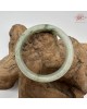 【肌容雪】天然緬甸A貨糯冰飄花翡翠平安鐲 編號287(鐲圍55.6mm#17.5號)