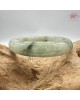 【肌容雪】天然緬甸A貨糯冰飄花翡翠平安鐲 編號287(鐲圍55.6mm#17.5號)