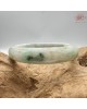 【肌容雪】天然緬甸A貨冰炫彩翡翠平安鐲 編號293(鐲圍55.6mm#17.5號)