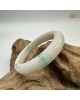 【肌容雪】天然緬甸A貨白裡青翡翠平安鐲 編號295(鐲圍56.4mm#17.5號)