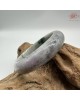 【肌容雪】天然緬甸A貨烏雞飄綠花翡翠平安鐲 編號297(鐲圍56.8mm#18號)
