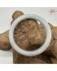 【肌容雪】天然緬甸A貨春帶彩翡翠平安鐲 編號312(鐲圍57.3mm#18號)