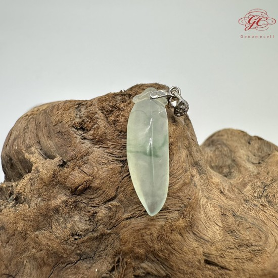 【肌容雪】天然緬甸A貨柳葉造型翡翠吊墜 編號313