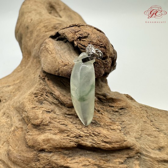 【肌容雪】天然緬甸A貨柳葉造型翡翠吊墜 編號313