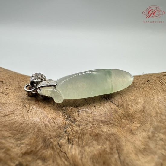 【肌容雪】天然緬甸A貨柳葉造型翡翠吊墜 編號313