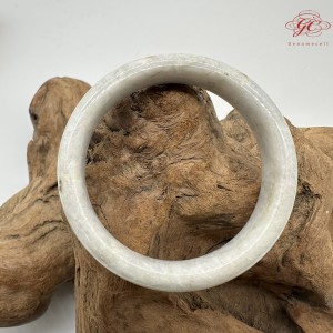 【肌容雪】天然緬甸A貨木棉花翡翠平安鐲 編號314(鐲圍57.2mm#18號)