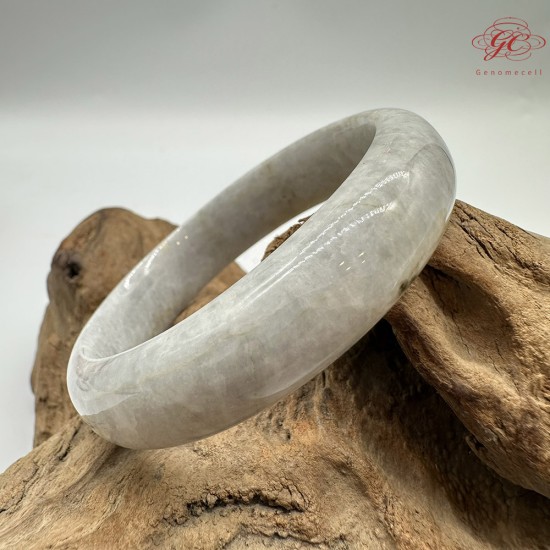 【肌容雪】天然緬甸A貨木棉花翡翠平安鐲 編號314(鐲圍57.2mm#18號)