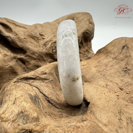 【肌容雪】天然緬甸A貨木棉花翡翠平安鐲 編號314(鐲圍57.2mm#18號)