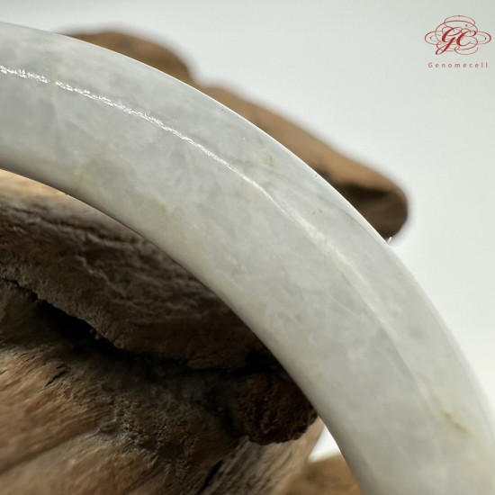 【肌容雪】天然緬甸A貨木棉花翡翠平安鐲 編號314(鐲圍57.2mm#18號)