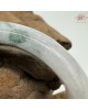 【肌容雪】天然緬甸A貨翡翠白底飄花平安鐲 編號316(鐲圍58.3mm#18.5號)