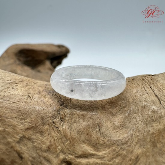 【肌容雪】天然緬甸A貨翡翠白雪花棉戒圈 編號317(戒圍18.0mm#14號) 【肌容雪】天然緬甸A貨翡翠白雪花棉戒圈 編號317(戒圍18.0mm#14號)