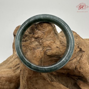 【肌容雪】天然緬甸A貨翡翠老種藍水平安鐲 編號318(鐲圍57.3mm#18號)