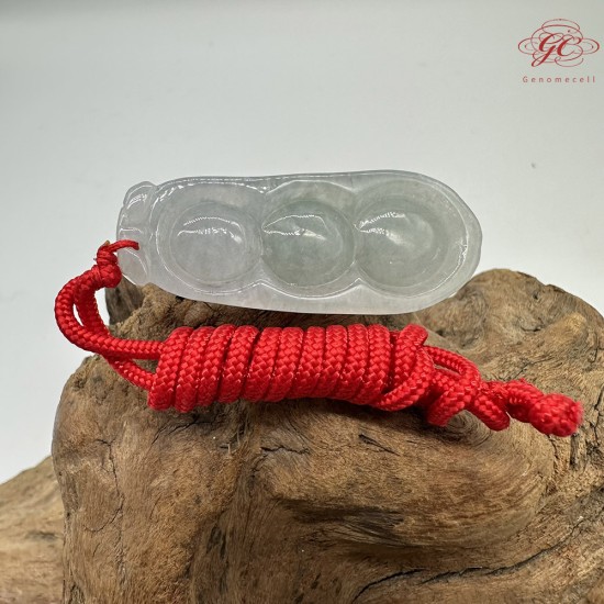 【肌容雪】天然緬甸A貨翡翠碗豆造型吊墜繩 編號325