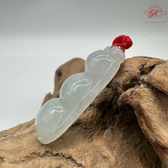 【肌容雪】天然緬甸A貨翡翠碗豆造型吊墜繩 編號325