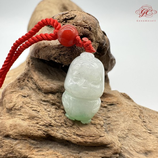 【肌容雪】天然緬甸A貨Q萌小雞造型吊墜繩 編號329