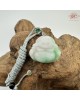 【肌容雪】天然緬甸A貨白底青翡翠彌勒佛吊墜繩 編號332