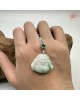【肌容雪】天然緬甸A貨白底青翡翠彌勒佛吊墜繩 編號332