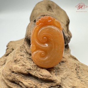 【肌容雪】天然緬甸A貨紅翡如意造型吊墜 編號335