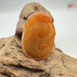 【肌容雪】天然緬甸A貨紅翡如意造型吊墜 編號335