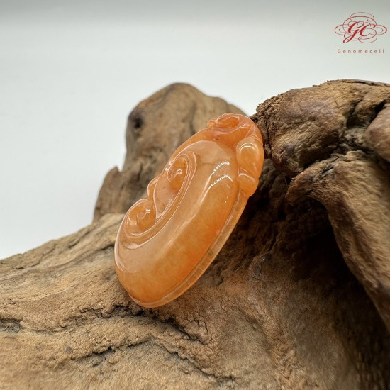 【肌容雪】天然緬甸A貨紅翡如意造型吊墜 編號335