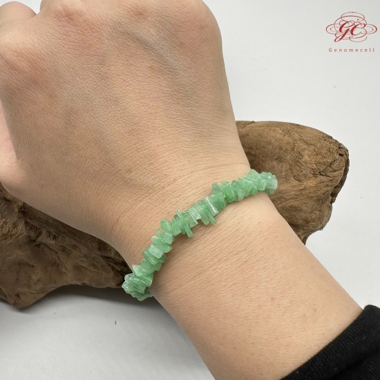 【肌容雪】天然緬甸A貨翡翠冰綠隨形單圈手串 編號336