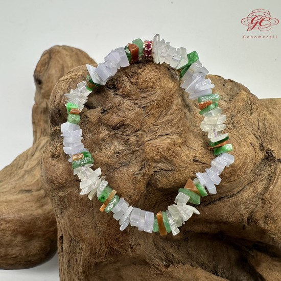 【肌容雪】天然緬甸A貨翡翠隨形單圈手串 編號337