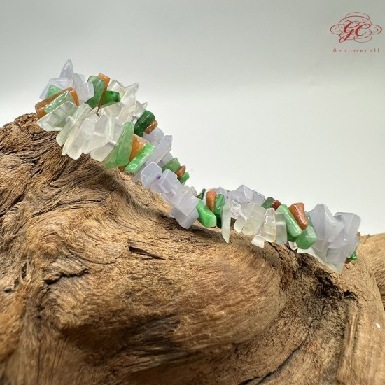 【肌容雪】天然緬甸A貨翡翠隨形單圈手串 編號337