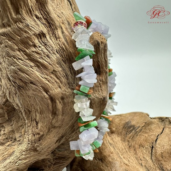 【肌容雪】天然緬甸A貨翡翠隨形單圈手串 編號337