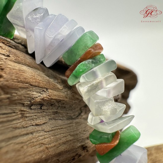 【肌容雪】天然緬甸A貨翡翠隨形單圈手串 編號337