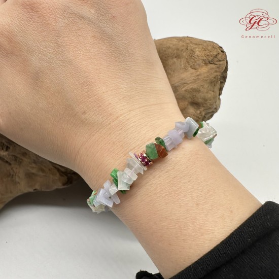 【肌容雪】天然緬甸A貨翡翠隨形單圈手串 編號337