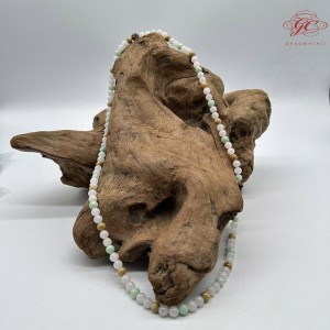 【肌容雪】天然緬甸A貨多彩翡翠多圈珠串 編號338