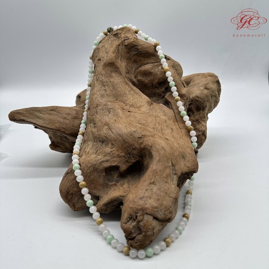 【肌容雪】天然緬甸A貨多彩翡翠多圈珠串 編號338