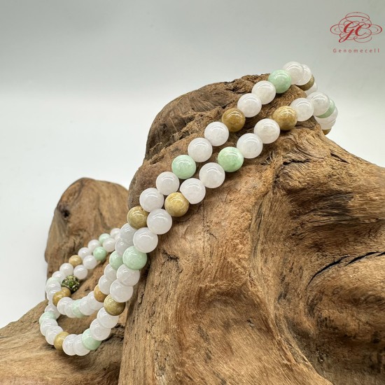 【肌容雪】天然緬甸A貨多彩翡翠多圈珠串 編號338