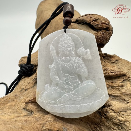 【肌容雪】天然緬甸A貨翡翠守護平安牌吊墜繩 編號339