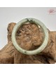 【肌容雪】天然緬甸A貨綠飄花翡翠平安鐲 編號344(鐲圍56.8mm#18號)
