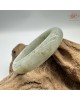 【肌容雪】天然緬甸A貨綠飄花翡翠平安鐲 編號345(鐲圍53.0mm#16.5號)