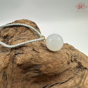 【肌容雪】天然緬甸A貨翡翠圓珠造型吊墜繩 編號346