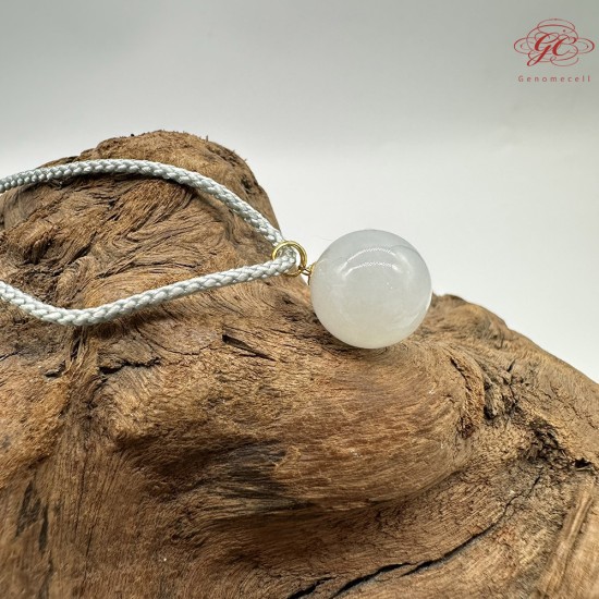 【肌容雪】天然緬甸A貨翡翠圓珠造型吊墜繩 編號346