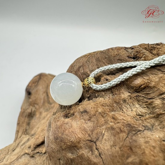 【肌容雪】天然緬甸A貨翡翠圓珠造型吊墜繩 編號346