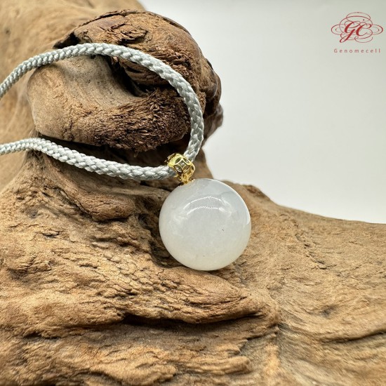 【肌容雪】天然緬甸A貨翡翠圓珠造型吊墜繩 編號346