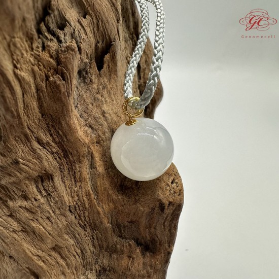 【肌容雪】天然緬甸A貨翡翠圓珠造型吊墜繩 編號346