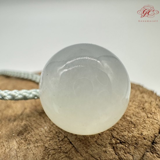 【肌容雪】天然緬甸A貨翡翠圓珠造型吊墜繩 編號346