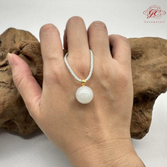 【肌容雪】天然緬甸A貨翡翠圓珠造型吊墜繩 編號346