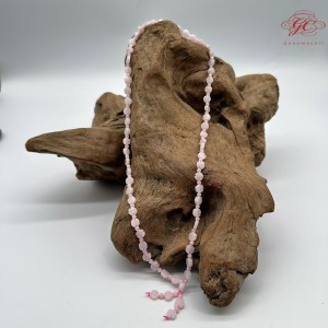 【肌容雪】天然緬甸A貨翡翠冰粉梅花多圈珠串鍊 編號348