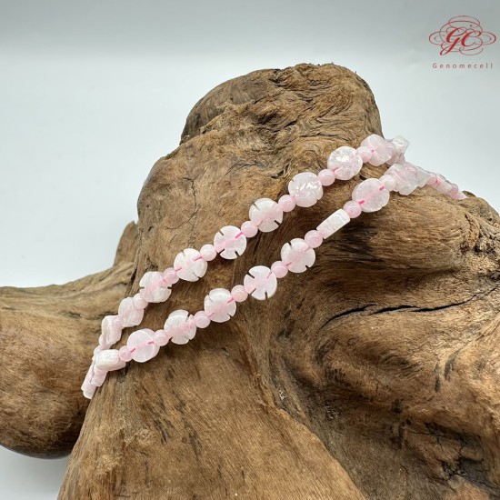 【肌容雪】天然緬甸A貨翡翠冰粉梅花多圈珠串鍊 編號348