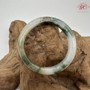 【肌容雪】天然緬甸A貨冰糯福祿壽喜翡翠平安鐲 編號351(鐲圍51.9mm#16號)