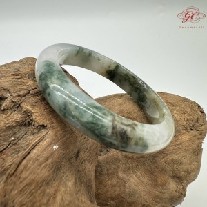 【肌容雪】天然緬甸A貨冰糯福祿壽喜翡翠平安鐲 編號351(鐲圍51.9mm#16號)